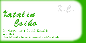 katalin csiko business card