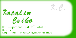 katalin csiko business card
